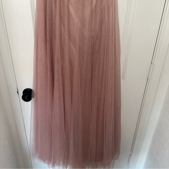 BHLDN x Jenny Yoo 4 Blush Pink Ryder Tulle Convertible Formal Bridesmaids Dress - Picture 6 of 11